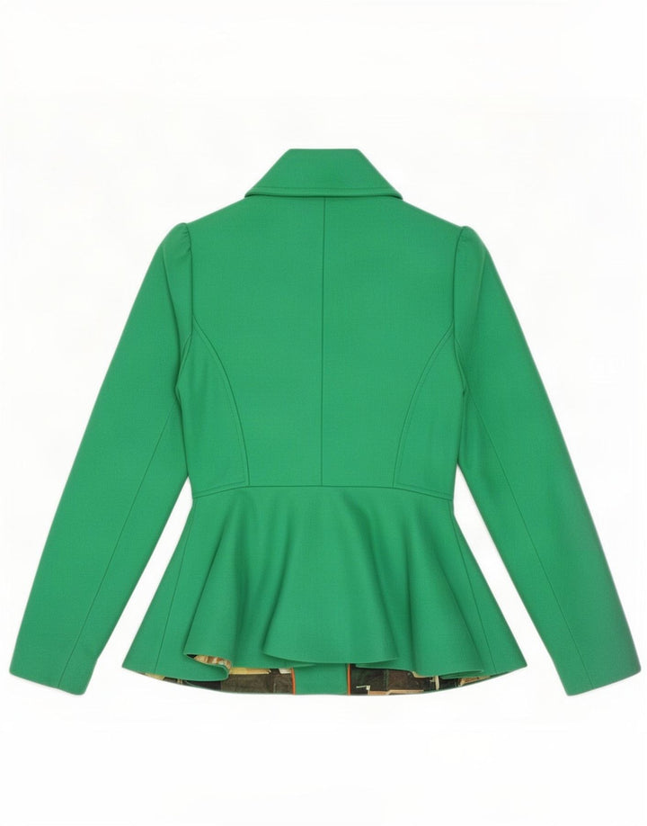 Ted Baker Veste Blazer Femme Taille 0 2XS Laine Verte