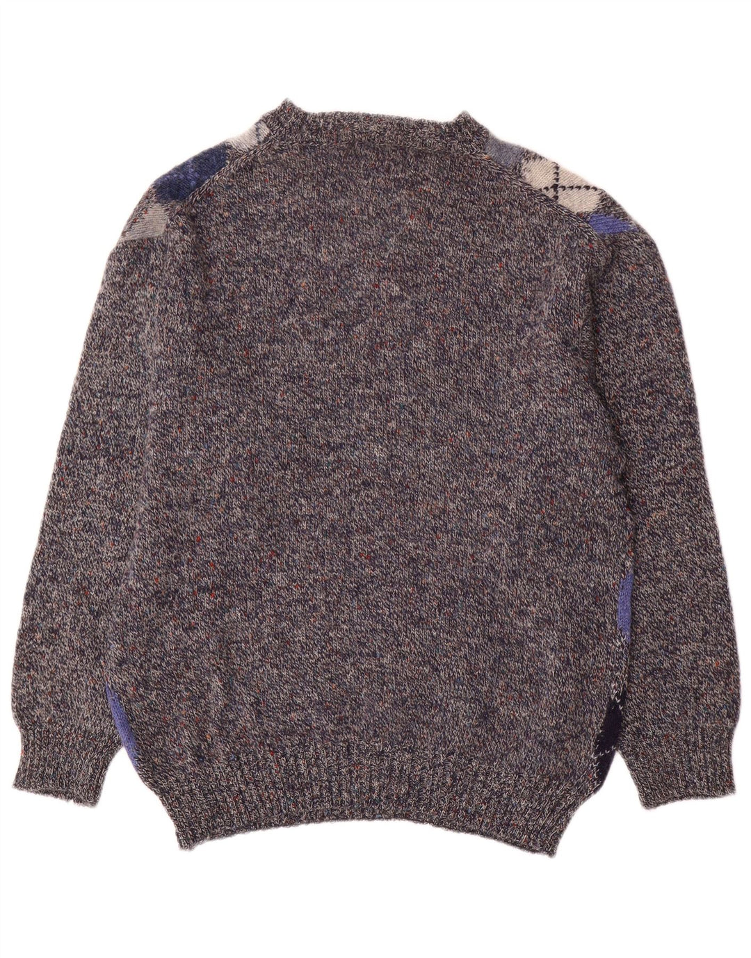 CONTE OF FLORENCE Pull col rond pour homme Petit gris Argyle/Diamant