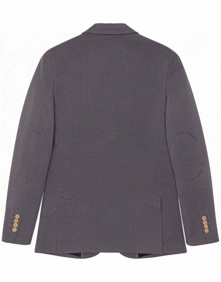 Zara Veste blazer à 2 boutons pour homme UK 40 Large Bleu Coton