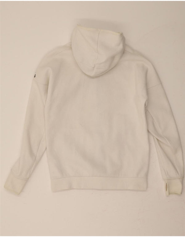 ADIDAS Pull à capuche zippé pour homme en coton blanc moyen