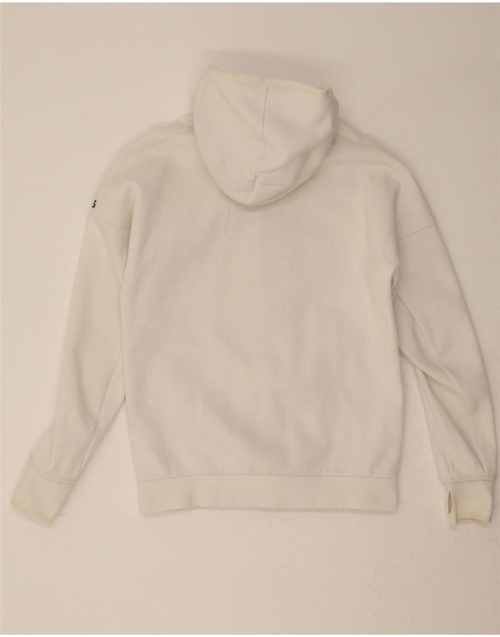 ADIDAS Pull à capuche zippé pour homme en coton blanc moyen