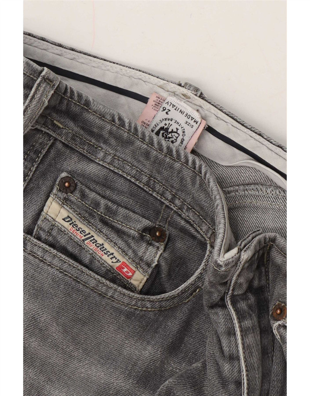 Jean évasé Femme Diesel W26 L27 Gris Coton