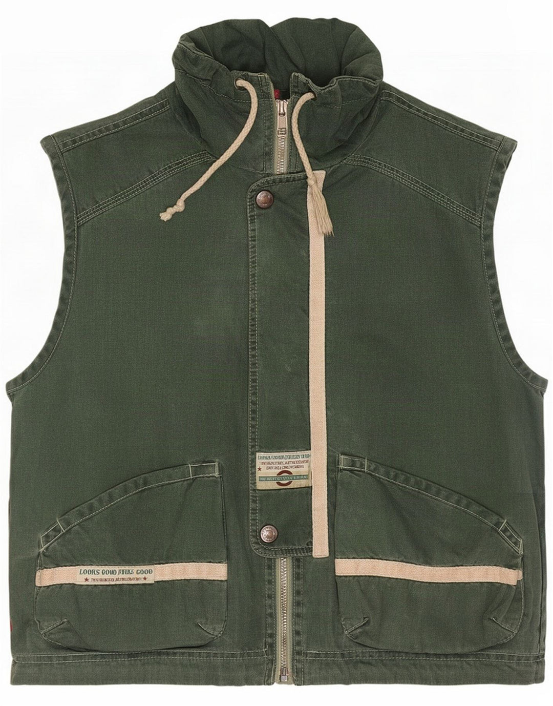 vintage Mens Gilet UK 36 Petit Vert