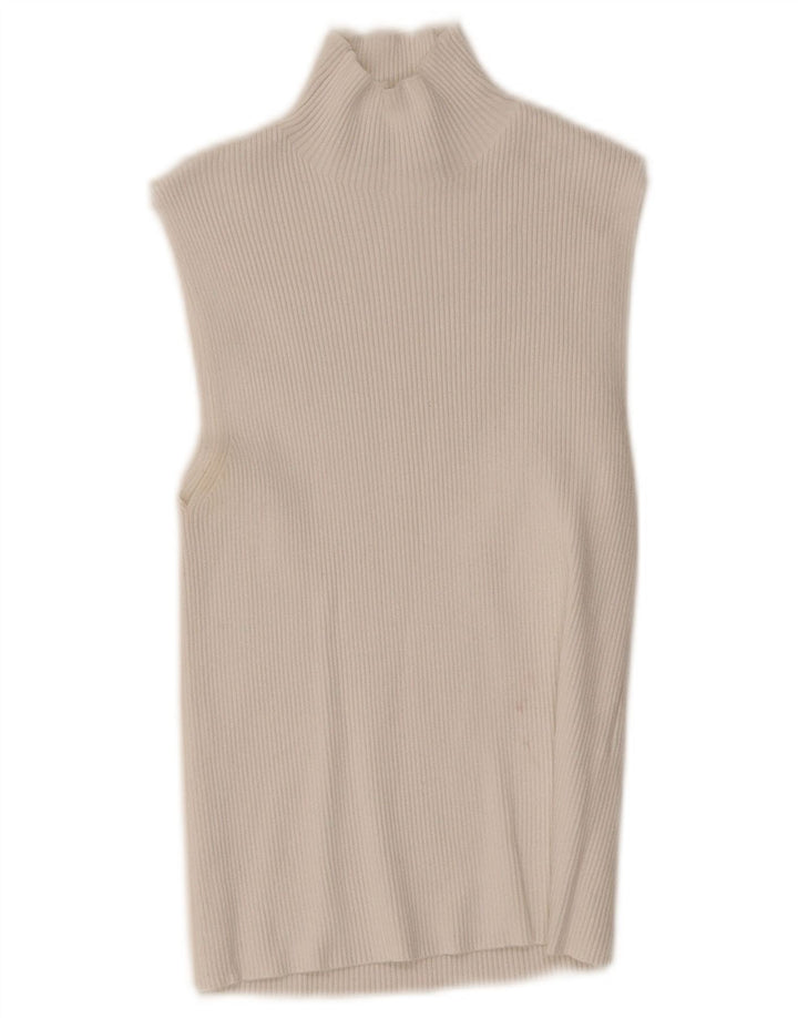 Zara Femme Débardeur UK 8 Petit Viscose Blanc