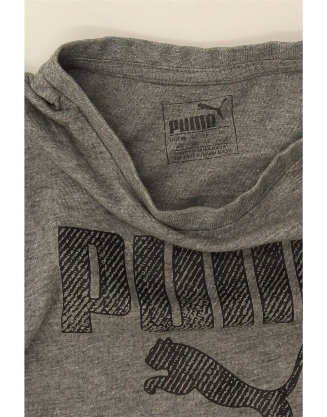 Puma T-Shirt Graphique Garçon 11-12 ans Gris