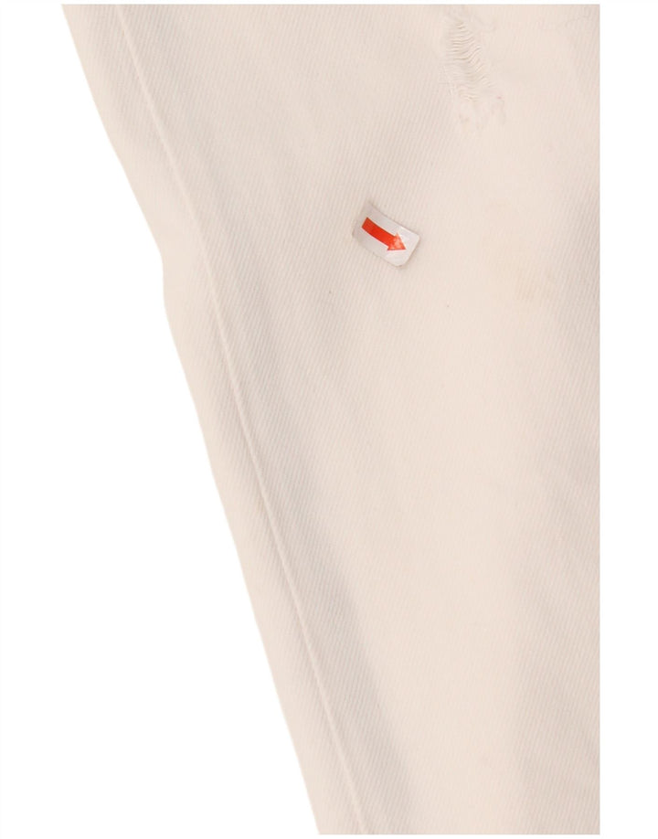 TOMMY HILFIGER Jean droit vieilli femme W29 L28 coton blanc