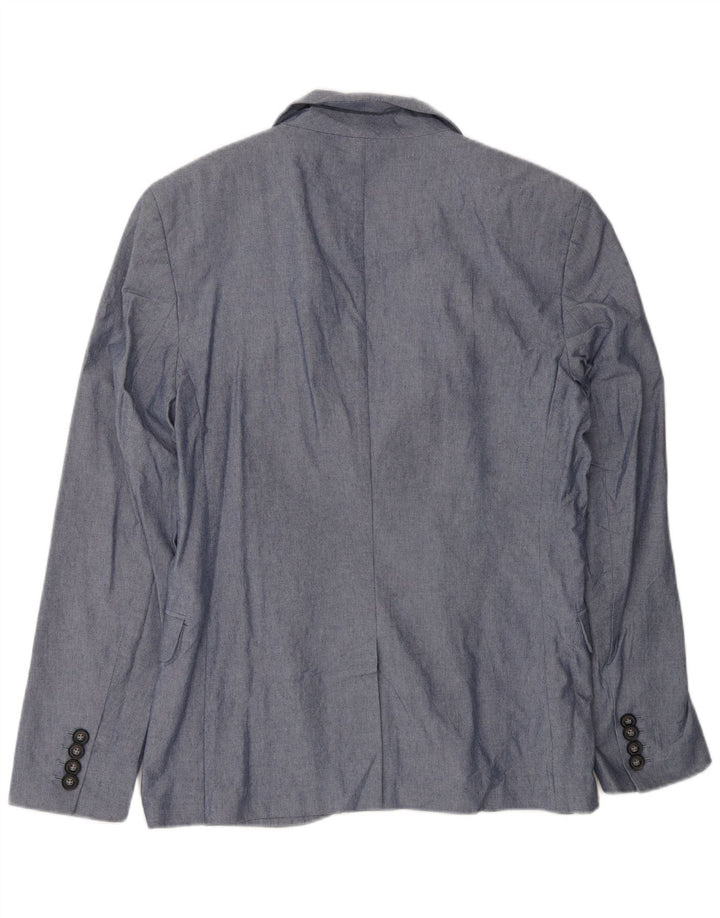 Jack Wills Veste blazer à 2 boutons pour homme UK 38 Bleu moyen Coton