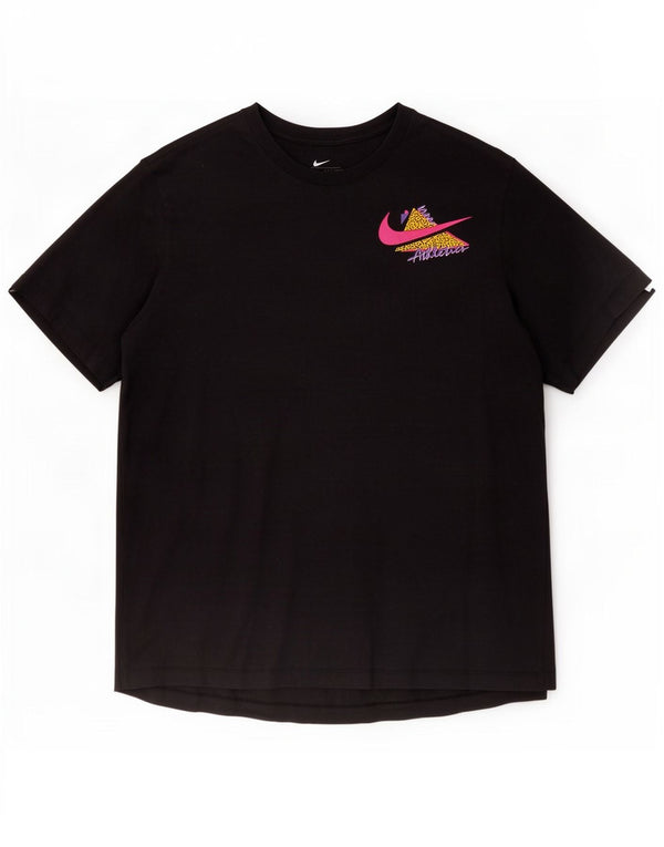 Nike Hommes Dri Fit Graphic T-Shirt Haut Large Noir Coton