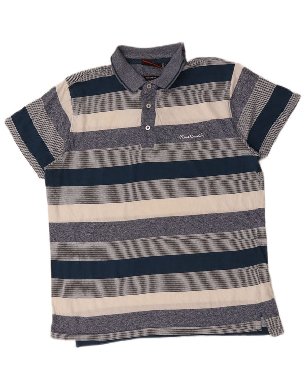 Pierre Cardin Polo Regular Fit Homme Grand Coton Rayé Bleu Marine