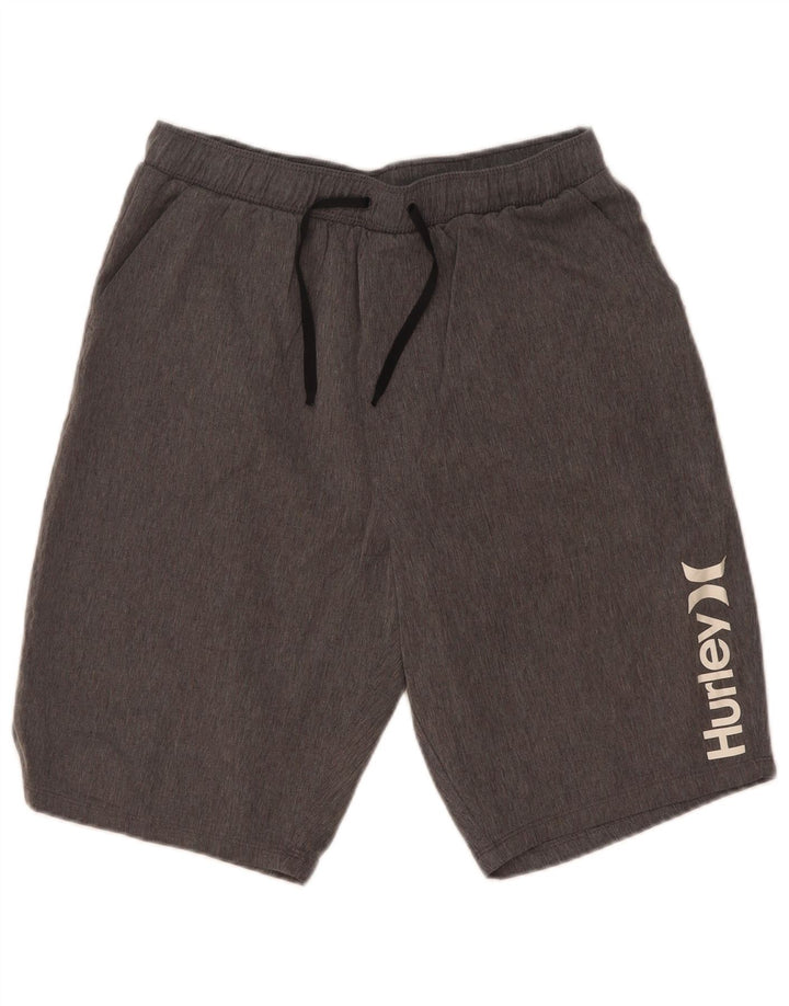 Hurley Short de Sport Graphique Homme Petit Gris Moucheté Polyester