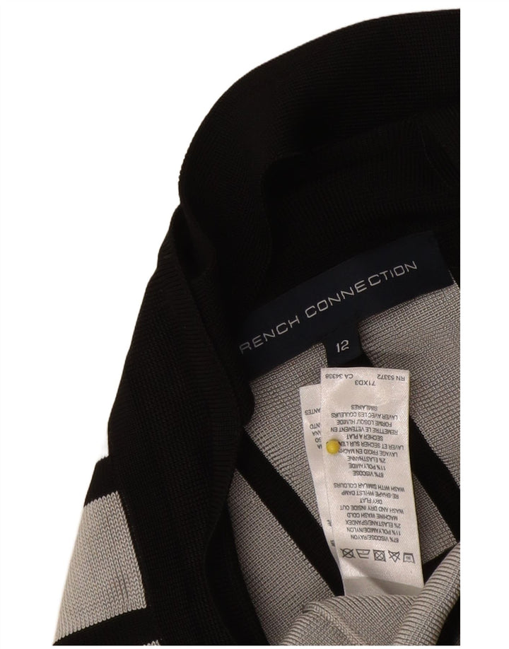 French Connection Robe moulante pour femme UK 12 Medium Blanc rayé