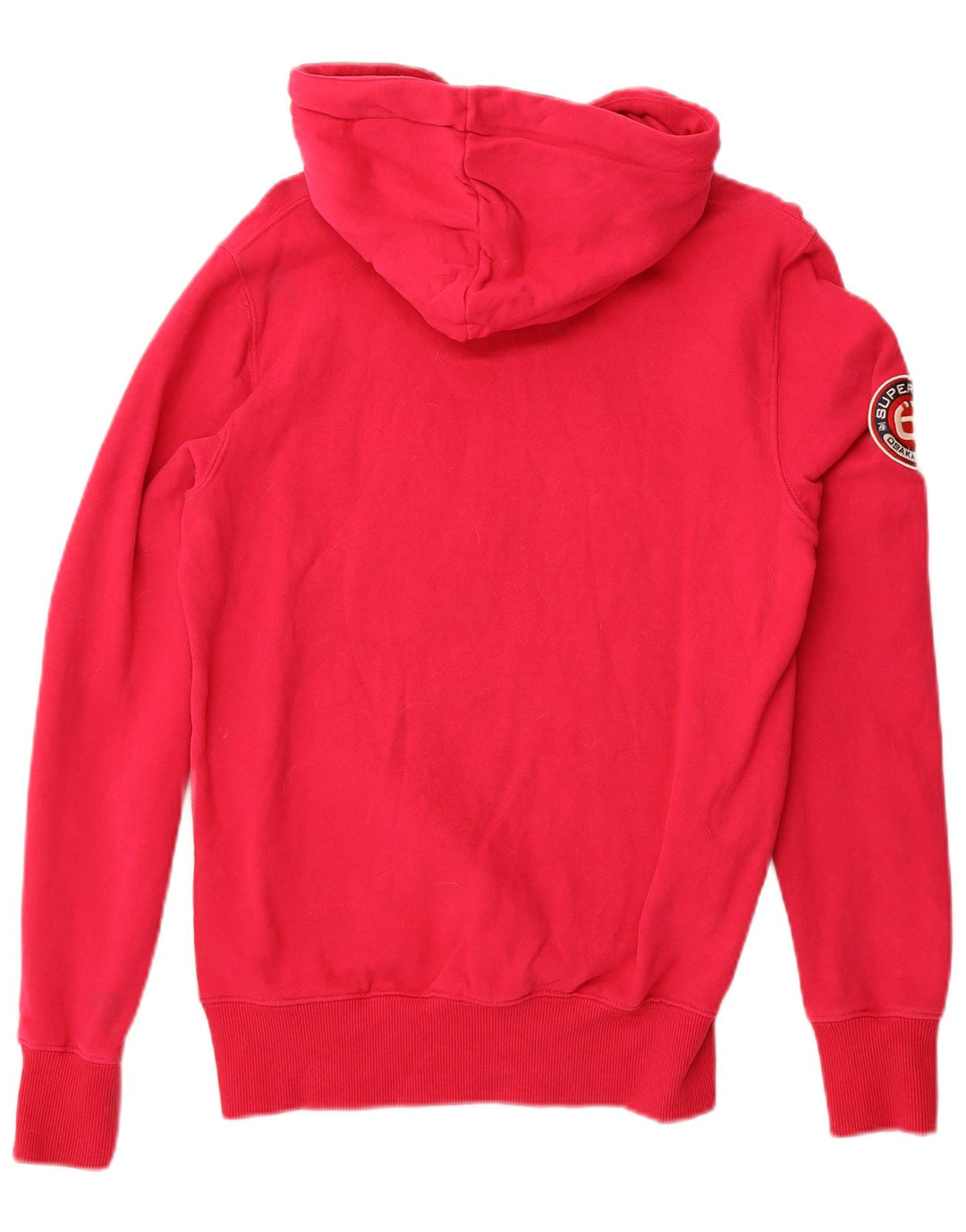 Superdry Pull à capuche graphique pour femme UK 14 Coton rose moyen