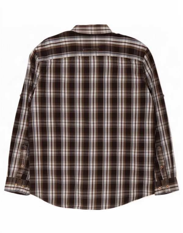 Camel Active Chemise Homme Grand Carreau Marron Coton