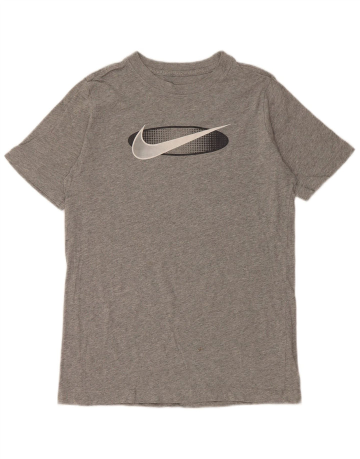 NIKE Haut T-Shirt Graphique Garçon 13-14 ans XL Gris Chiné Coton