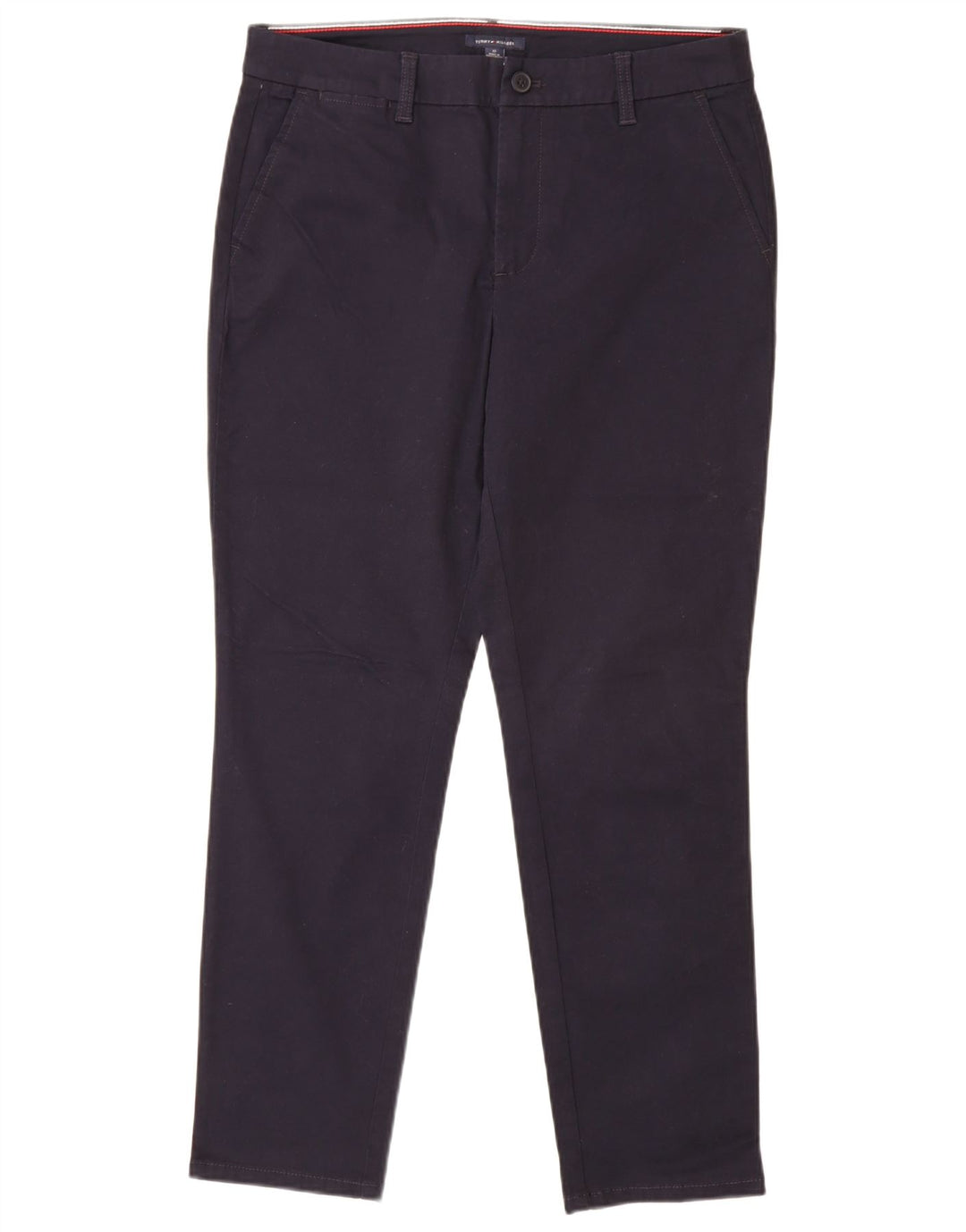 TOMMY HILFIGER Pantalon Chino Slim Femme US 10 Large W32 L29 Bleu Marine