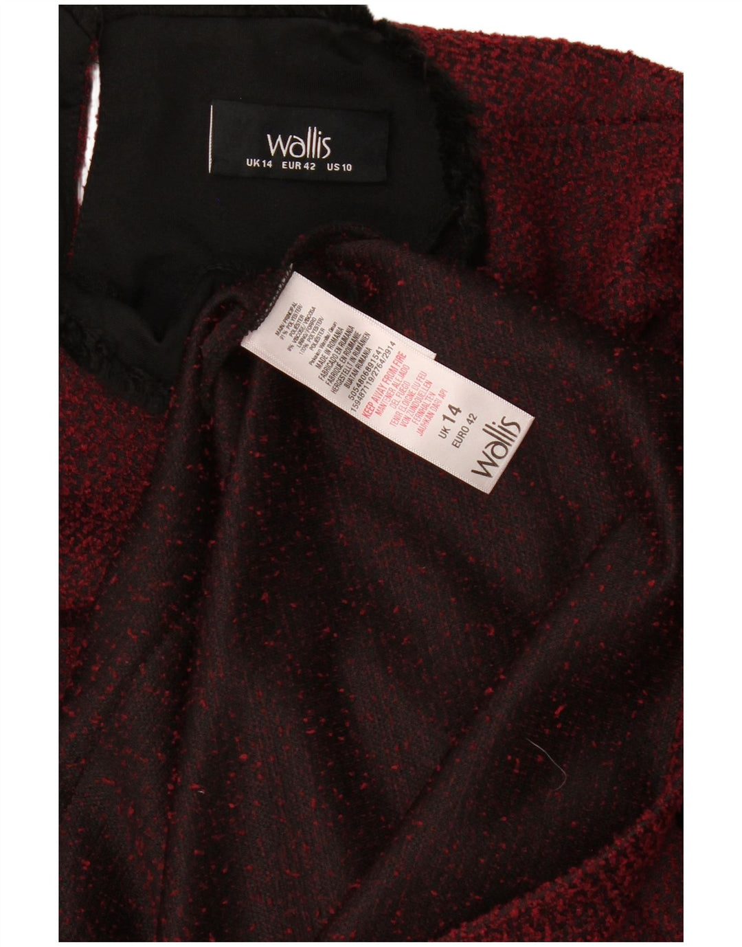 Wallis Robe droite pour femme UK 44 Large Bordeaux Polyester