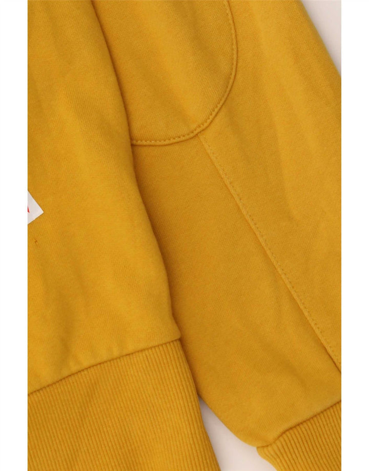 Sun68 Pull à capuche zippé pour homme en coton jaune moyen