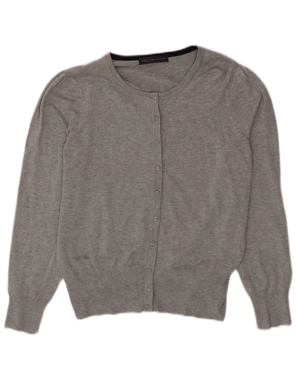 Marks & Spencer Cardigan pour femme en viscose gris moyen UK 42