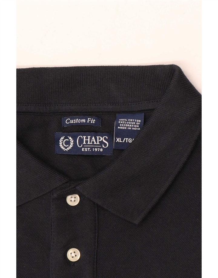 Chaps Polo Homme Coupe Sur Mesure XL Bleu Marine Coton