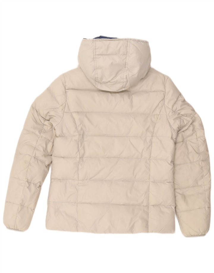 Best Company Veste matelassée à capuche pour femme UK 14 Medium White Nylon