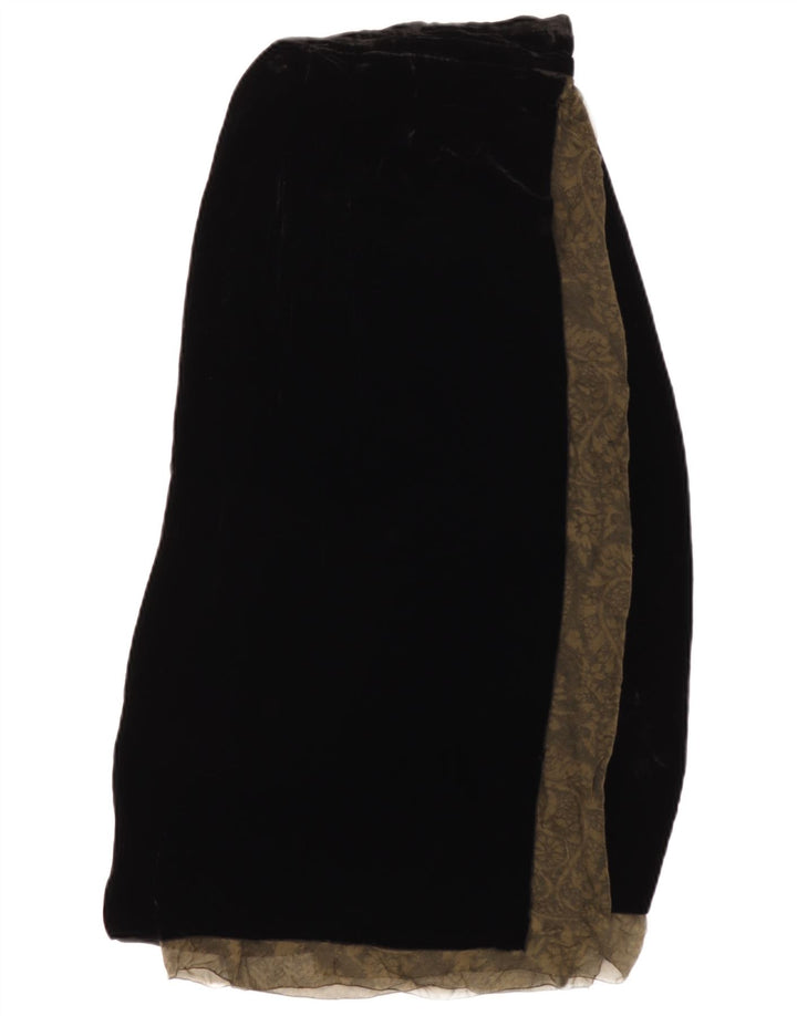 Aspesi Jupe Maxi Portefeuille Femme IT 42 Medium W26 Noir Paisley Viscose