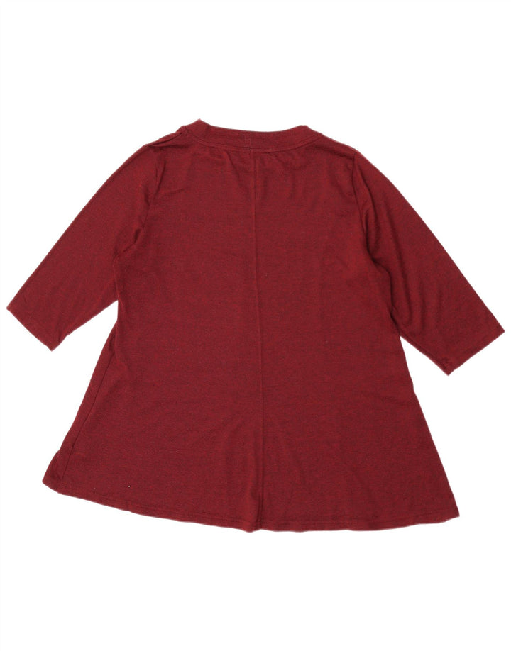 Marks & Spencer Haut Femme Manches 3/4 UK 20 2XL Bordeaux Polyester