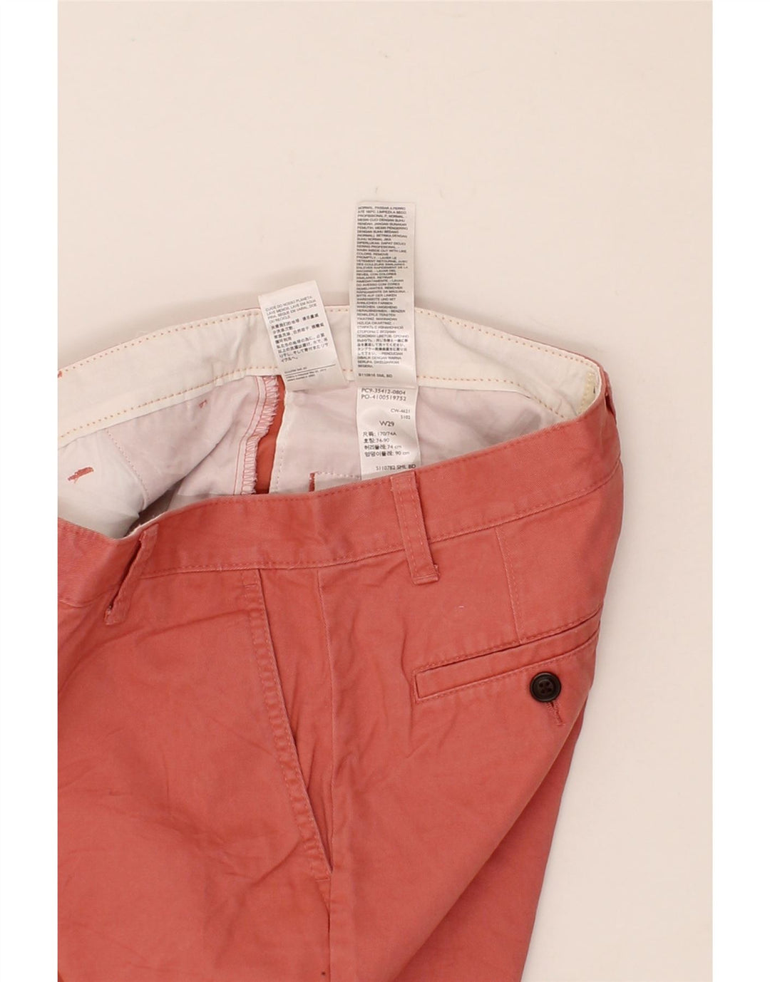 DOCKERS Mens Chino Shorts W29 Small Pink Cotton Vintage Dockers and Second-Hand Dockers from Messina Hembry 