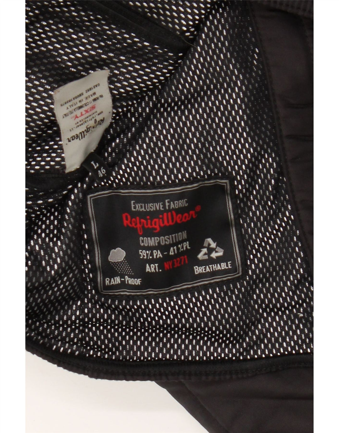 Refrigiwear Veste coupe-vent à capuche pour femme UK 16 Large Noir Polyamide