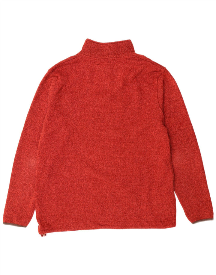 Weird Fish Sweat-shirt à col zippé pour homme en polyester moucheté rouge