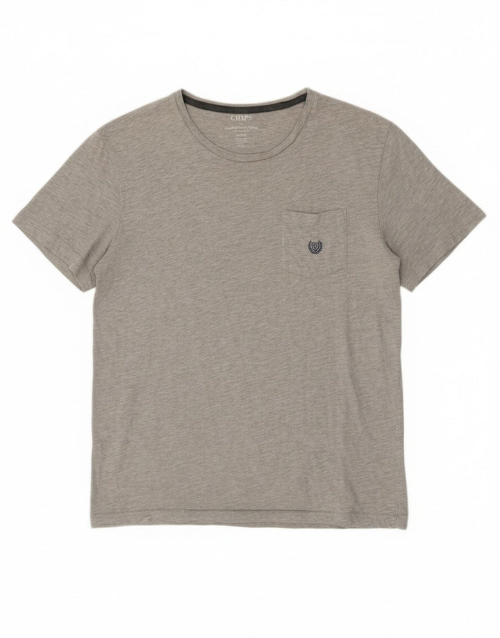 Chaps T-Shirt Femme Gris Moyen Coton