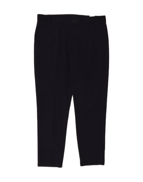 Zara Pantalon Chino Slim Homme XL W34 L29 Bleu Marine Polyester