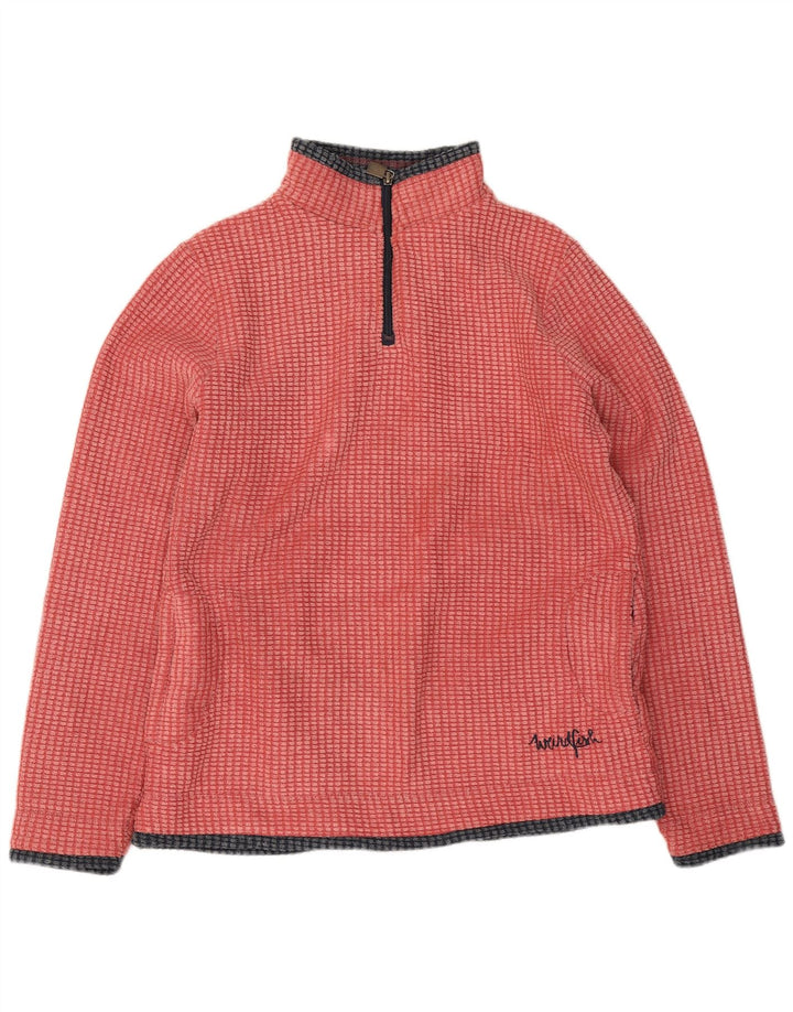 Weird Fish Pull polaire à col zippé pour femme UK 12 Rose moyen Polyester
