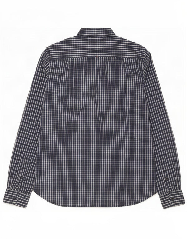 Superdry Chemise Homme Large Bleu Marine Vichy Coton