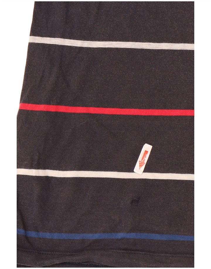 GANT T-Shirt Homme Top Large Gris Rayé Coton