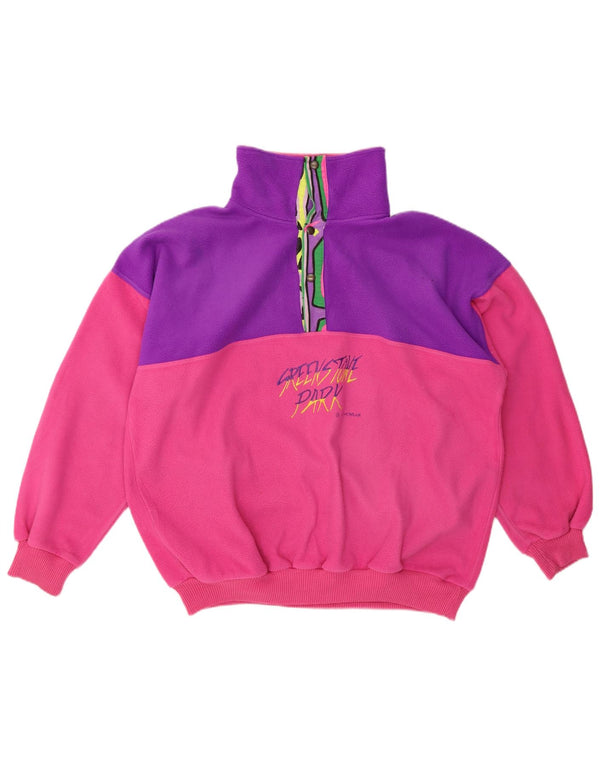 GREENSTONE PARK Pull polaire graphique surdimensionné pour femme UK 16 Large Rose