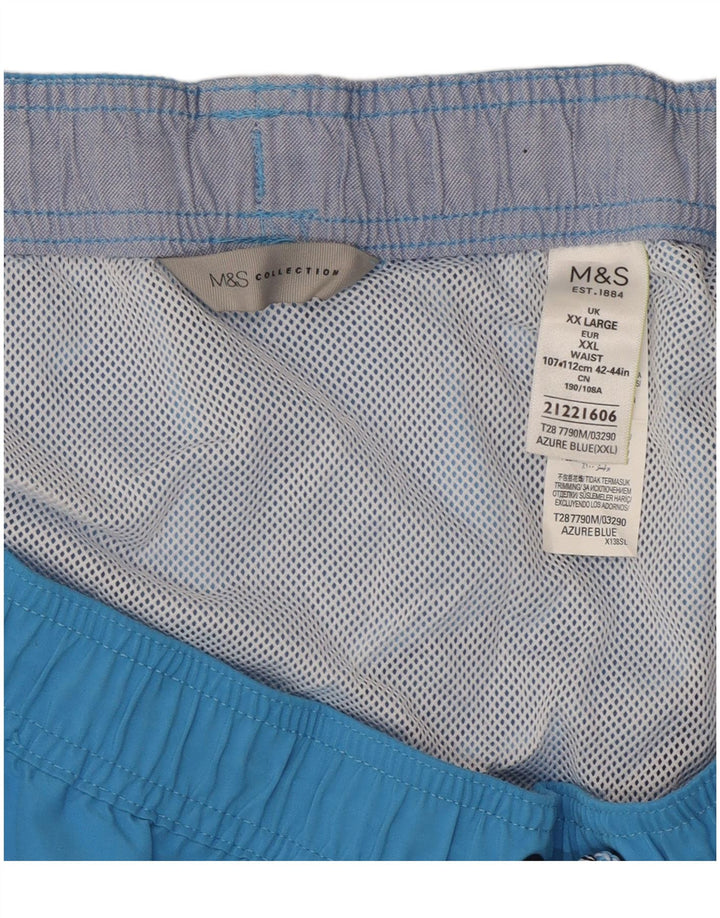Marks & Spencer Short de bain homme 2XL bleu polyester