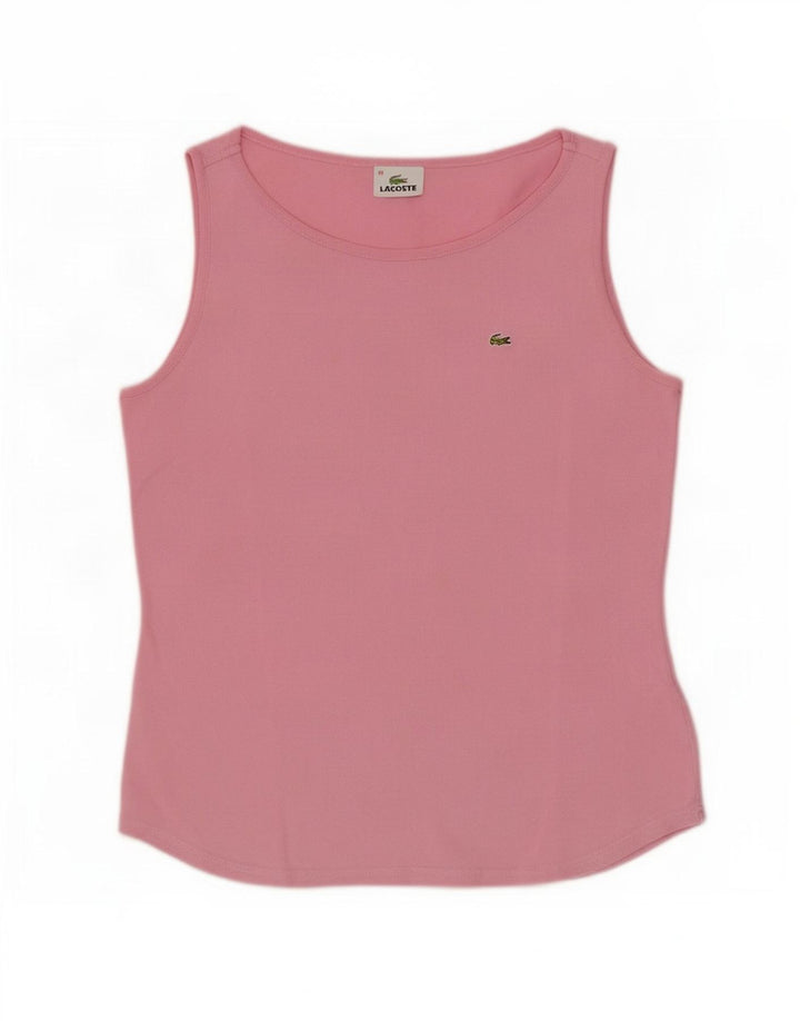 Lacoste Femme Débardeur Taille 44 Grand Coton Rose
