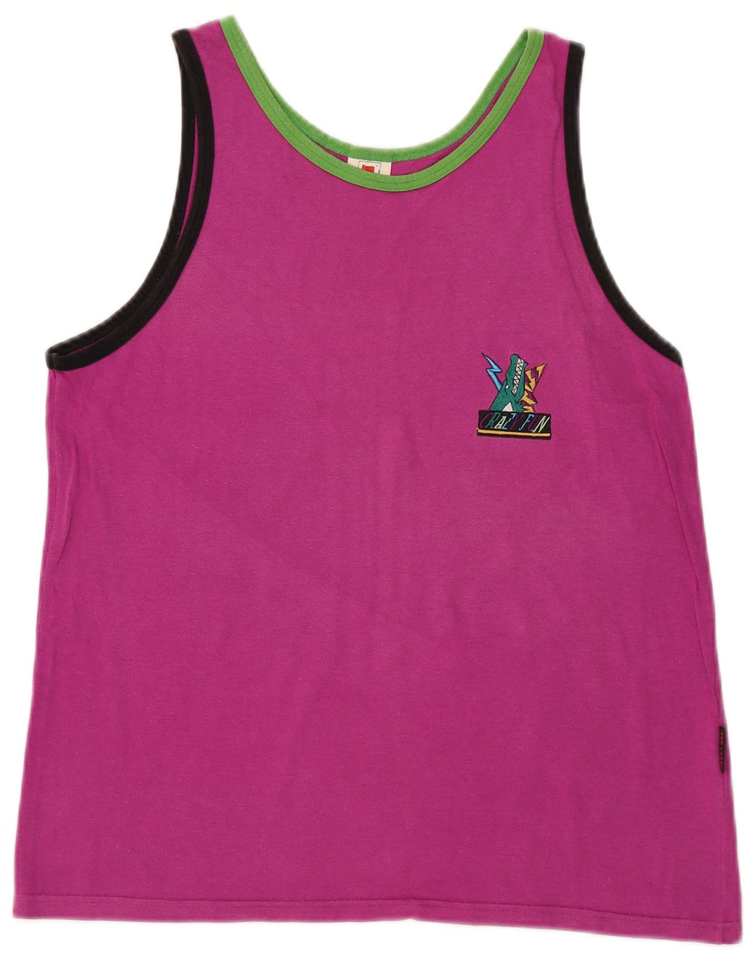 VINTAGE Débardeur Femme IT 48 XL Coton Rose