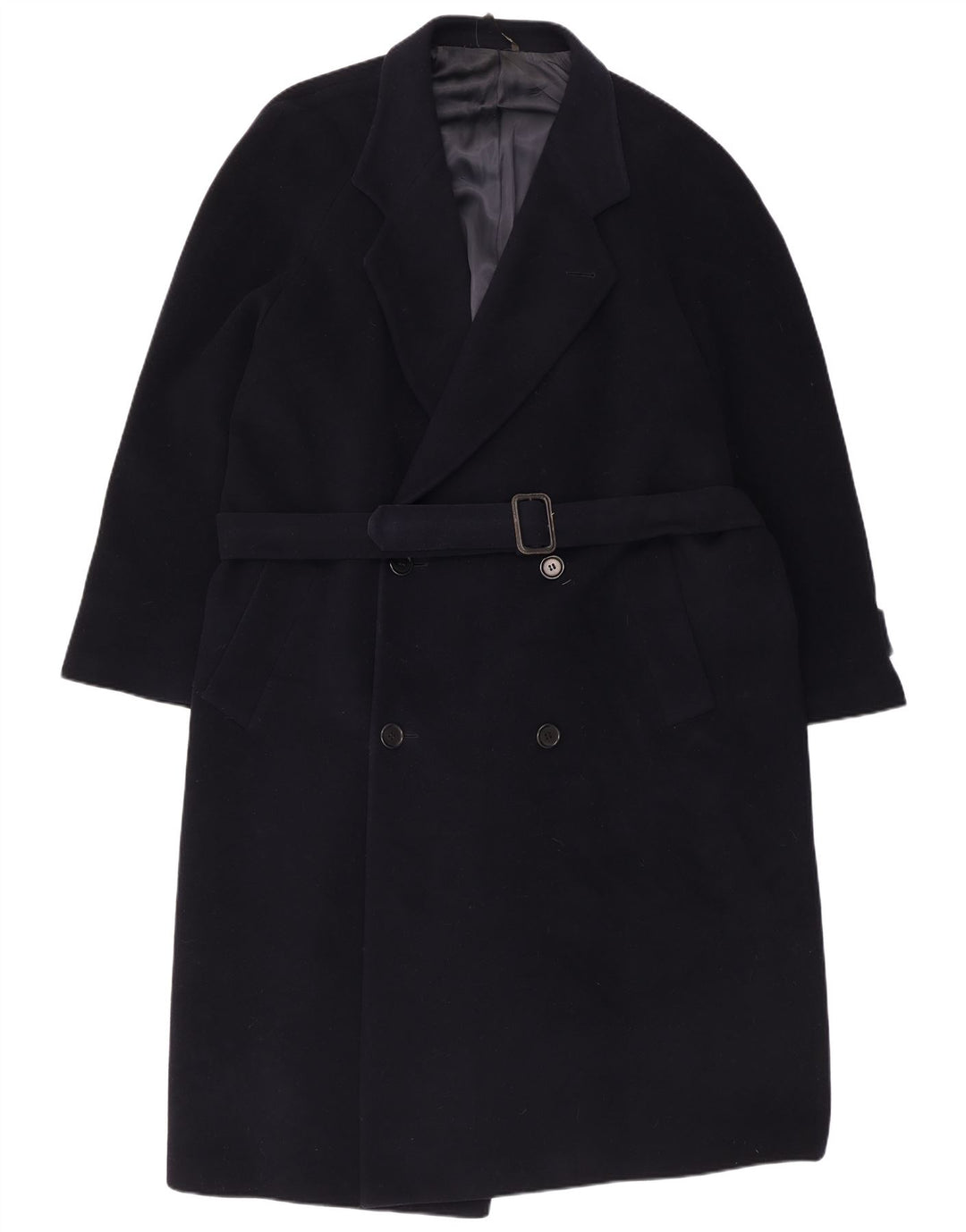 Ferre Manteau double boutonnage pour homme UK 40 Large Bleu marine Laine vierge