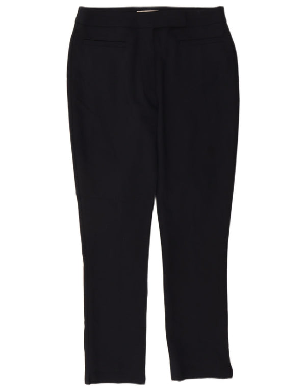 Hobbs Pantalon de costume slim pour femme UK 10 Small Bleu marine Coton