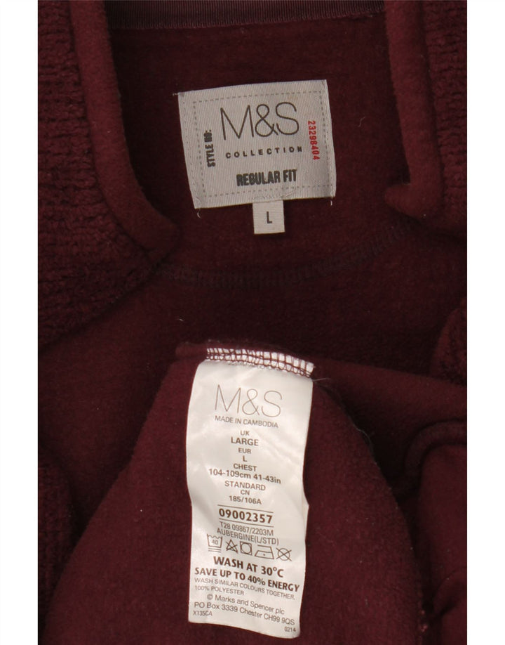 Marks & Spencer Veste de survêtement coupe régulière pour hommes, grand, bordeaux