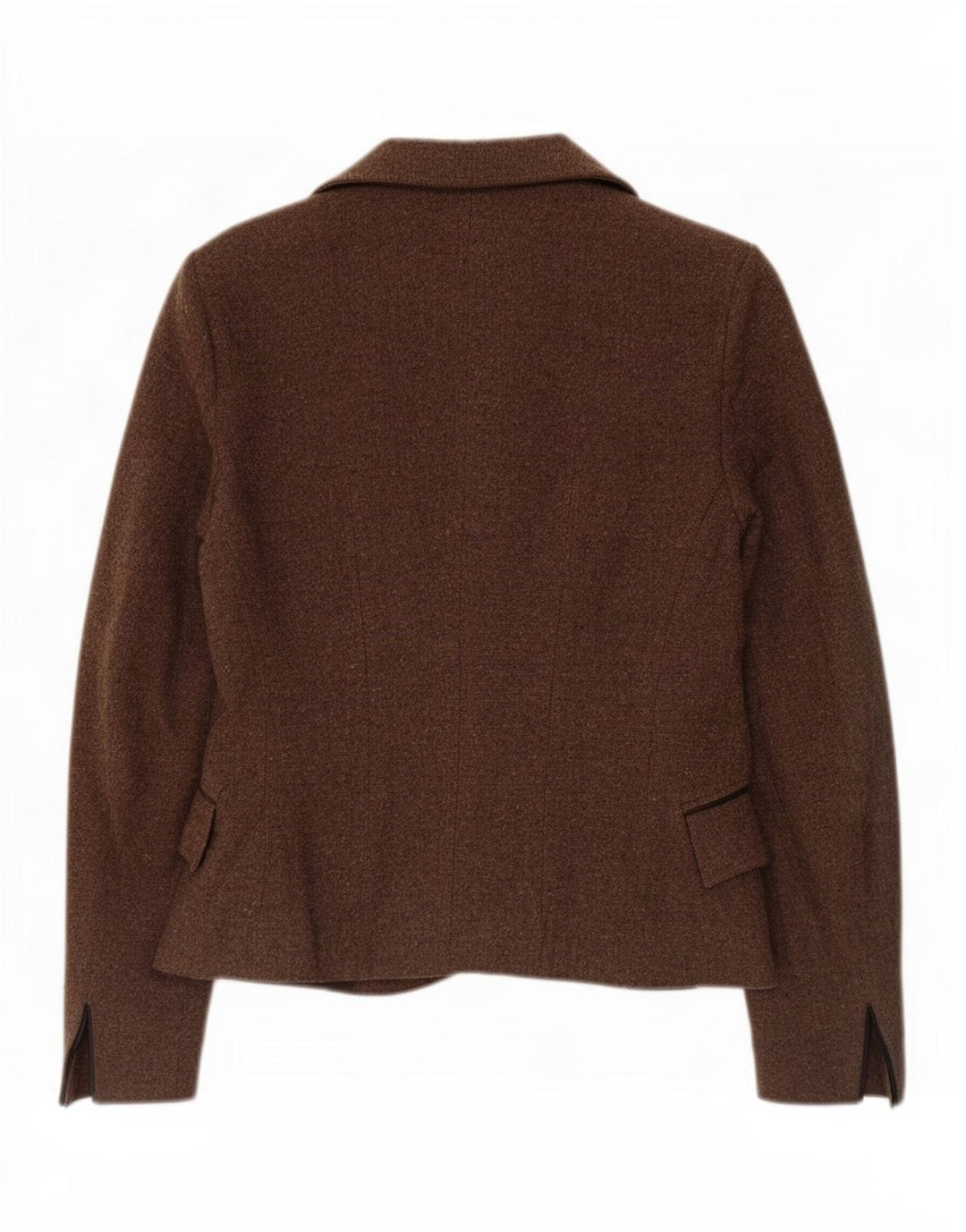 Zara Veste Blazer 1 Bouton Femme EU 40 Acrylique Moucheté Marron Moyen