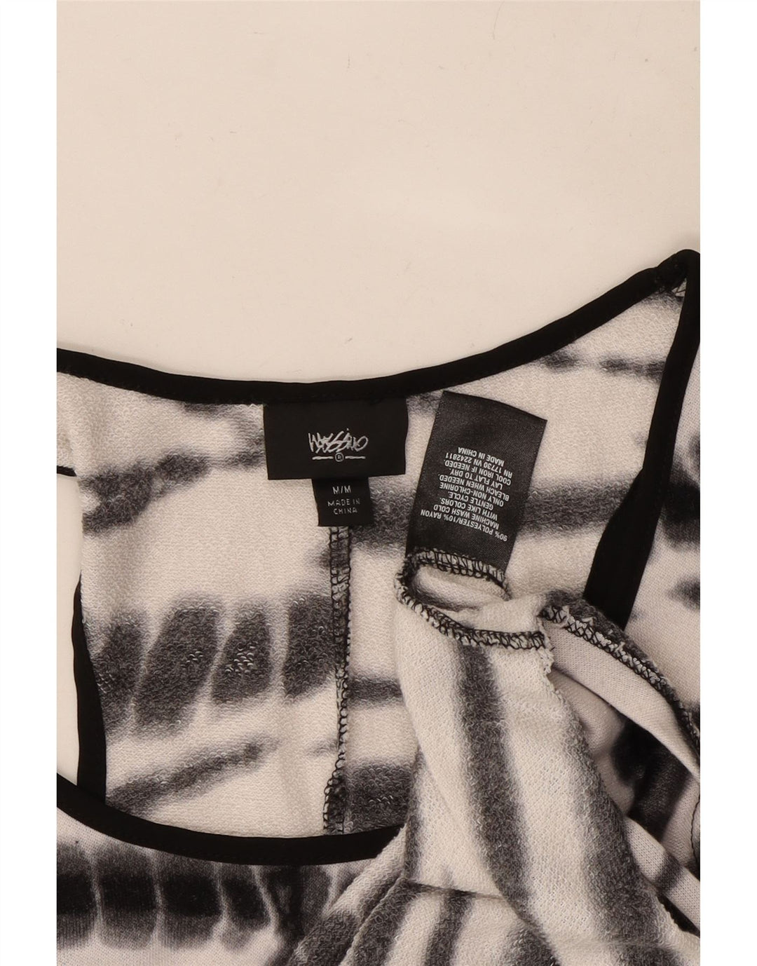 MOSSIMO Robe t-shirt sans manches pour femme UK 42 Blanc moyen Tie Dye