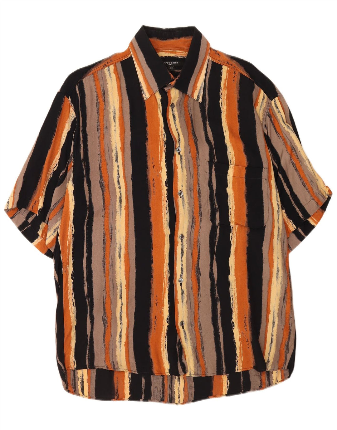 Tipo' S Chemise Manches Courtes Homme Grande Viscose Rayée Multicolore