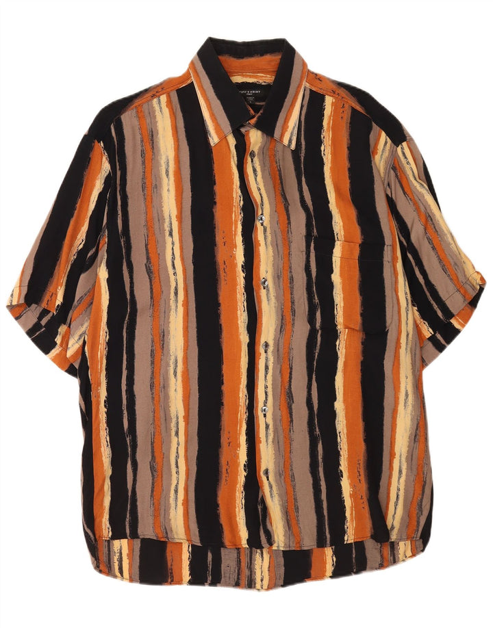 Tipo' S Chemise Manches Courtes Homme Grande Viscose Rayée Multicolore