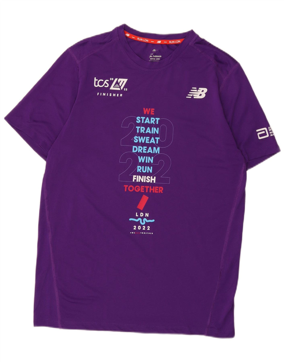 NEW BALANCE T-Shirt Graphique Homme Violet Moyen Polyester