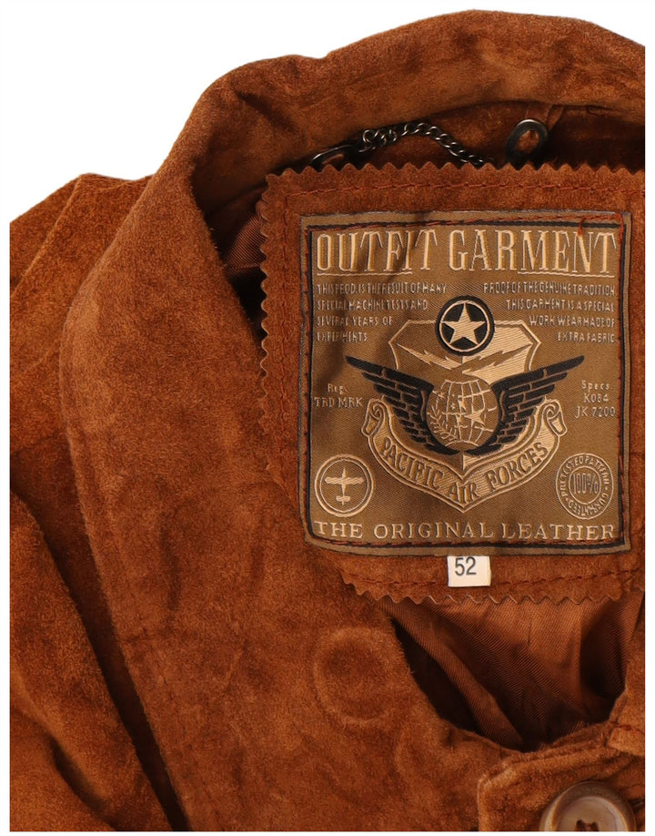 PACIFIC AIR FORCES Veste en Daim Homme IT 52 XL Cuir Marron