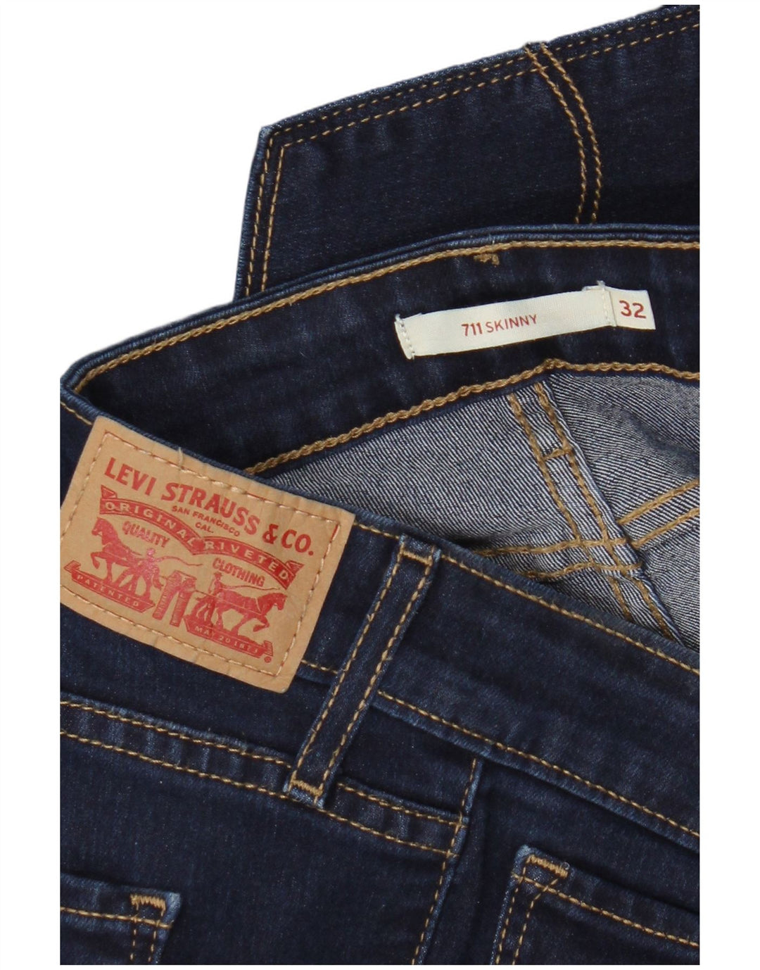 Levi's Jean Skinny 711 Femme W32 L29 Bleu Marine