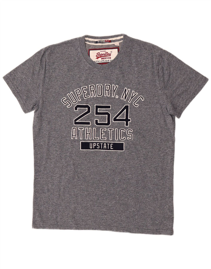 Superdry T-Shirt Graphique Top XL Gris Coton Homme
