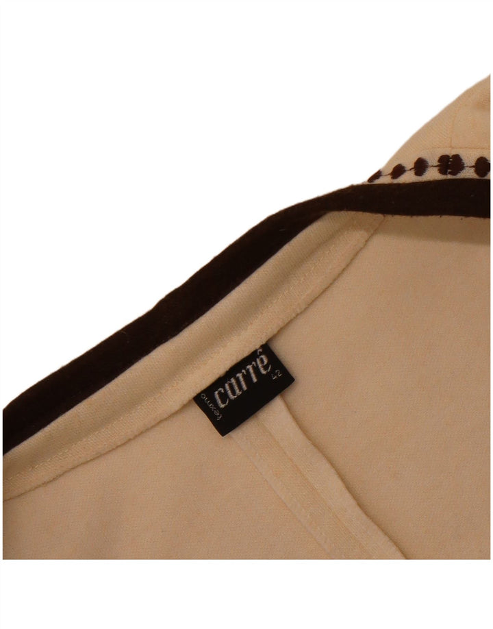 Carre Cardigan ouvert sans manches pour femme EU 42 Large Blanc cassé